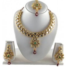 High End Real kundan 22k Gold Plated necklace set 